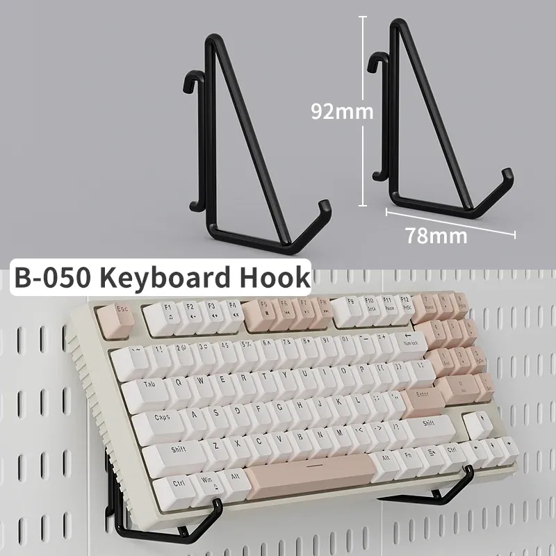 Panneau perforé sans perçage pour salle de jeu, organisateur mural pour manettes, support casque et clavier, rangement multifonction 37