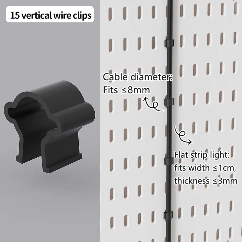 Panneau perforé sans perçage pour salle de jeu, organisateur mural pour manettes, support casque et clavier, rangement multifonction 18