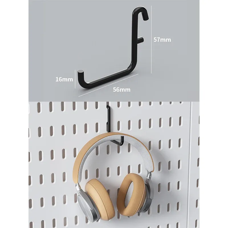 Panneau perforé sans perçage pour salle de jeu, organisateur mural pour manettes, support casque et clavier, rangement multifonction 9