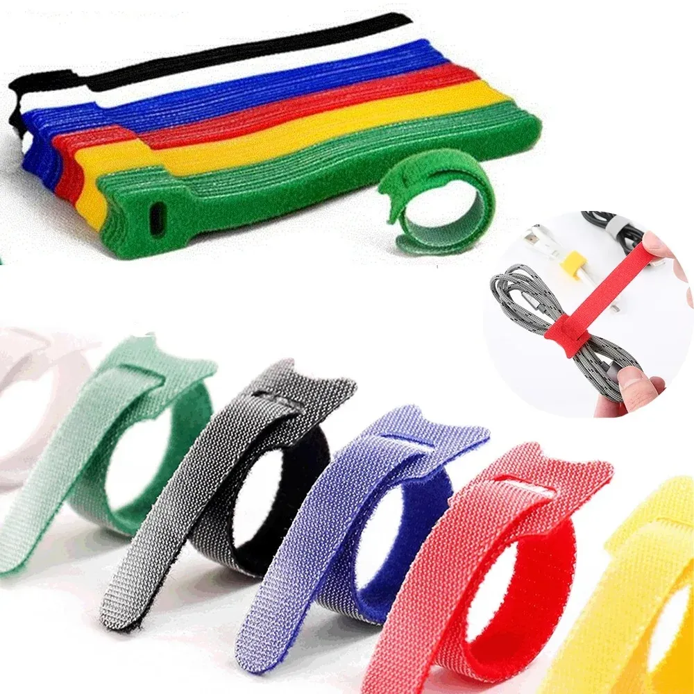Attaches de câble réutilisables et amovibles en nylon coloré, lot de 50 ou 100 pièces 1