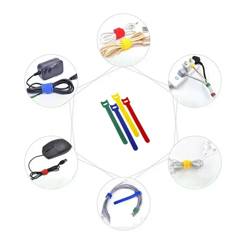 Attaches de câble réutilisables et amovibles en nylon coloré, lot de 50 ou 100 pièces 3