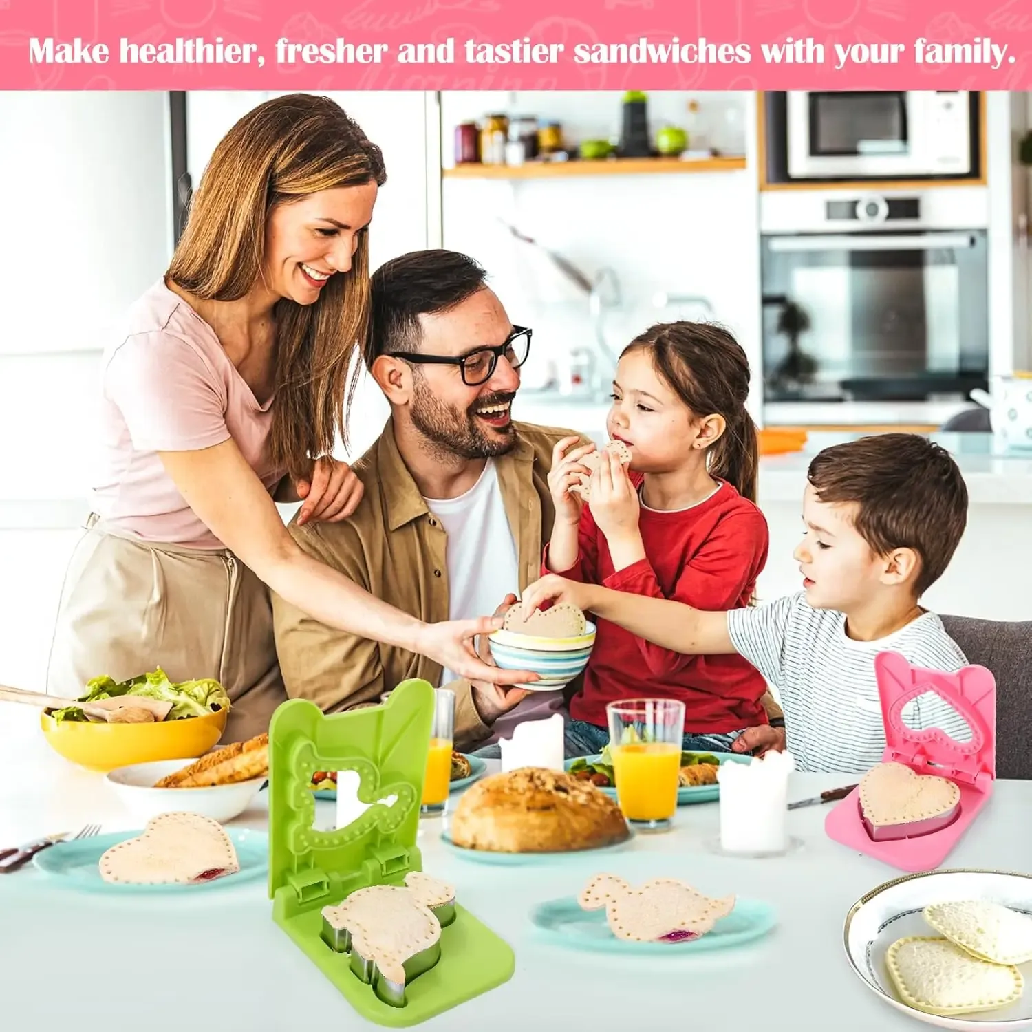 Boîte à déjeuner bento pour enfants avec mini fourchettes à fruits, coupe-fruits, récipient à sauce soja et caissettes à cupcakes en silicone 2