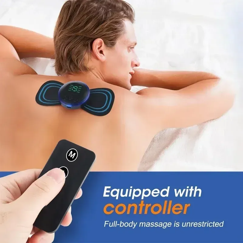 Mini patch de massage électrique EMS, en situation