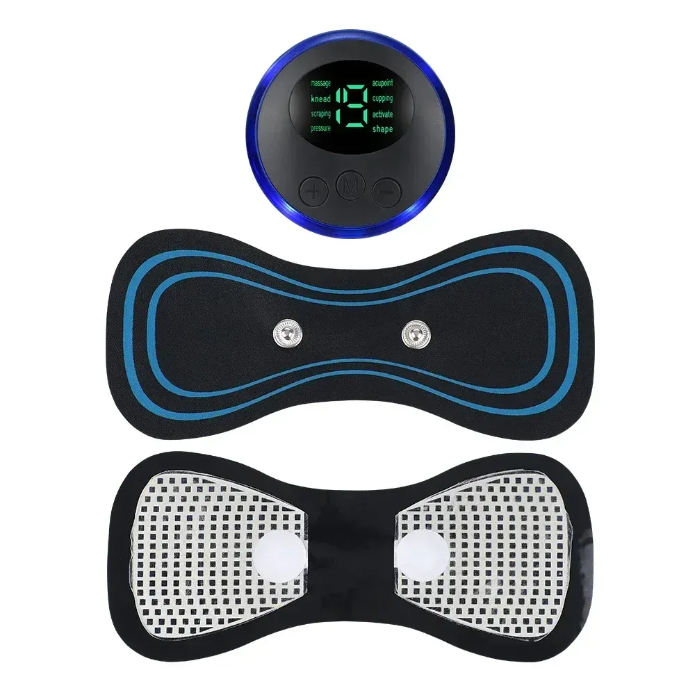Mini patch de massage électrique EMS, utilisation sur les épaules