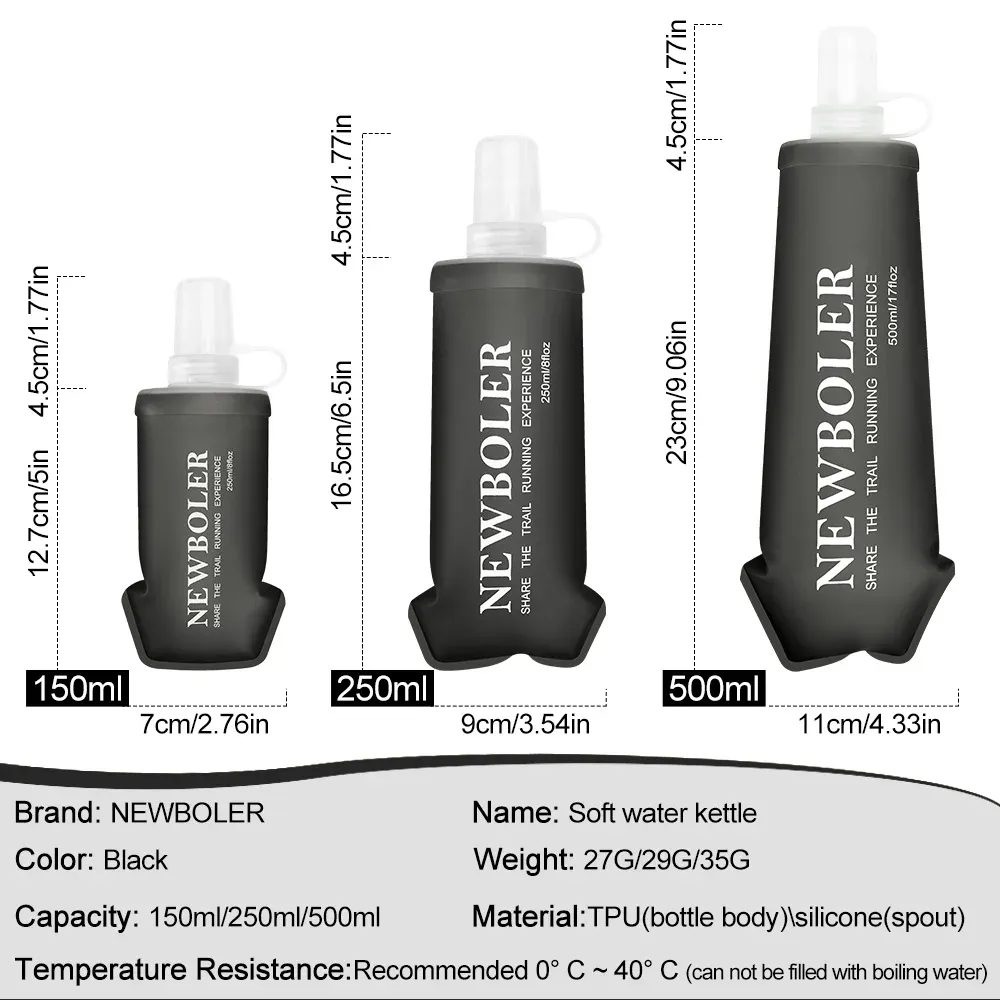 Gourde souple pliable de sport
