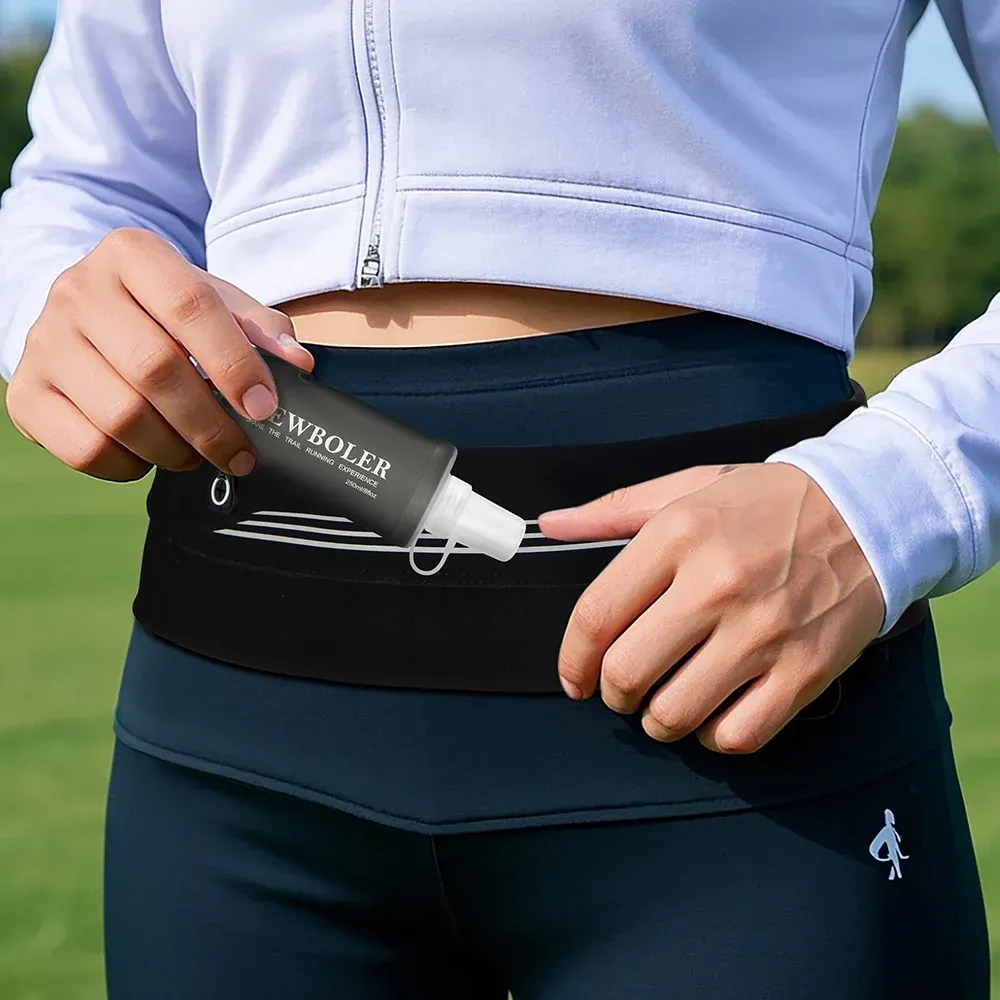 Gourde souple pliable de sport, finition