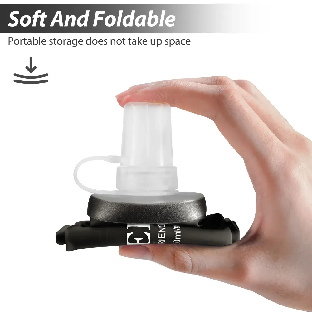 Gourde souple pliable de sport, utilisation en extérieur