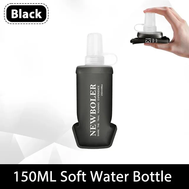 Bouteille d'eau pliable de sport en TPU 150/250/500 ml, portable, pour la course, la randonnée, le vélo et le fitness 10