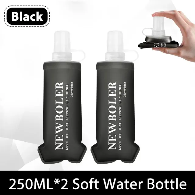 Bouteille d'eau pliable de sport en TPU 150/250/500 ml, portable, pour la course, la randonnée, le vélo et le fitness 7