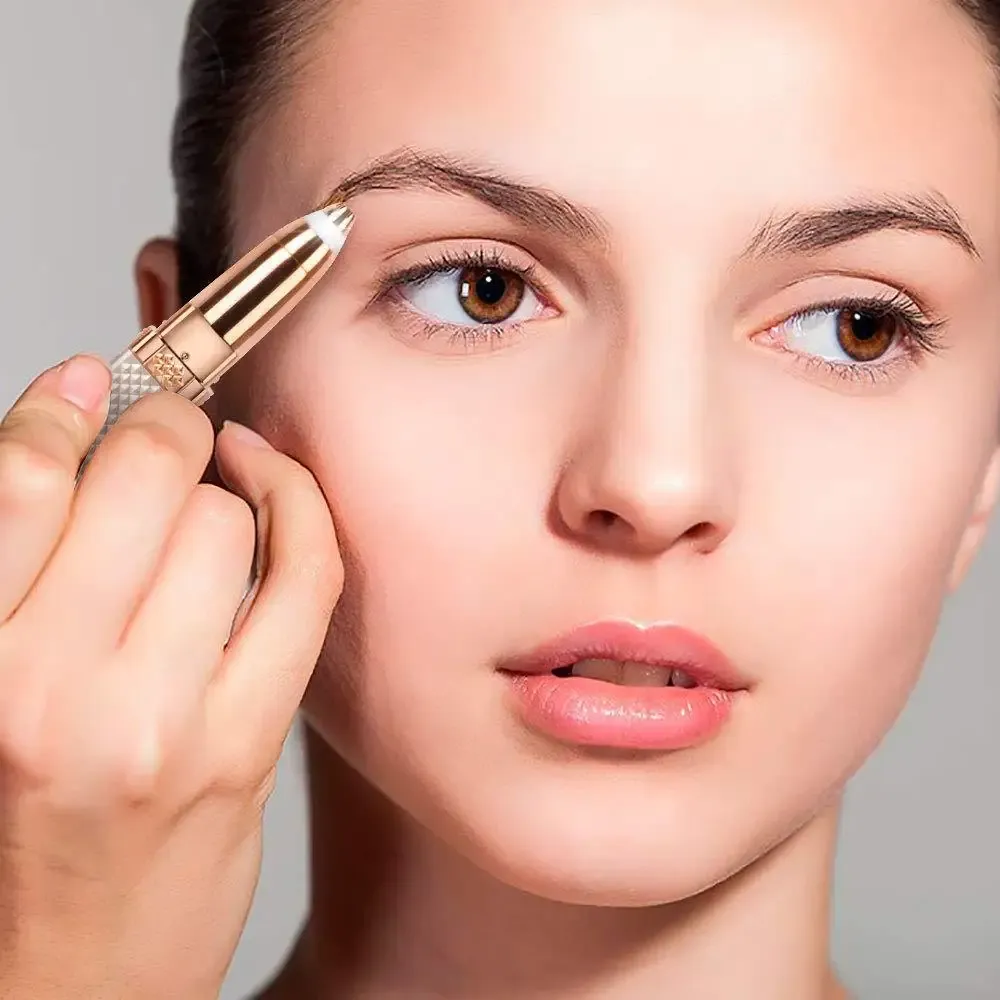 Détail du rasoir à sourcils et du rasoir visage