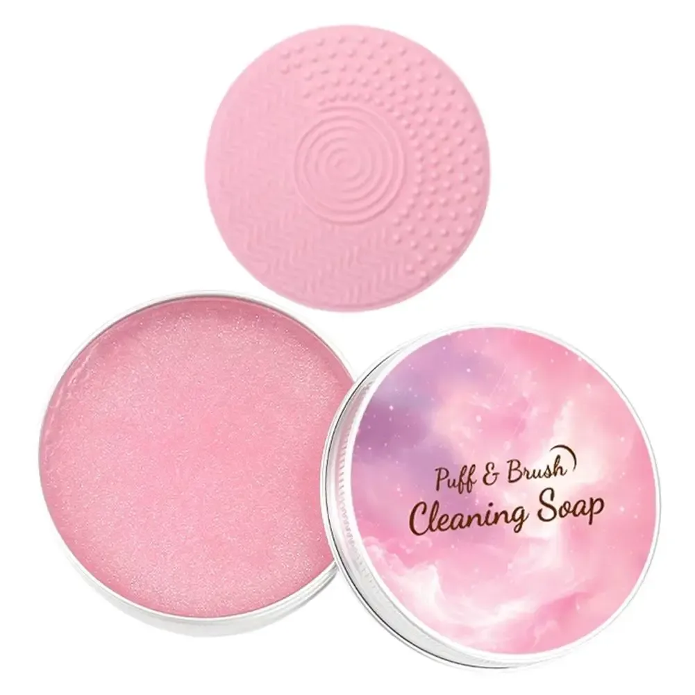 Savon nettoyant pour pinceaux de maquillage avec tapis en silicone, nettoyage en profondeur, efficace sur le maquillage waterproof, pour pinceaux et éponges synthétiques et naturels 10