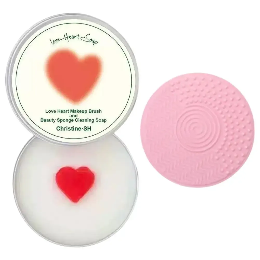 Savon nettoyant pour pinceaux de maquillage avec tapis en silicone, nettoyage en profondeur, efficace sur le maquillage waterproof, pour pinceaux et éponges synthétiques et naturels 9