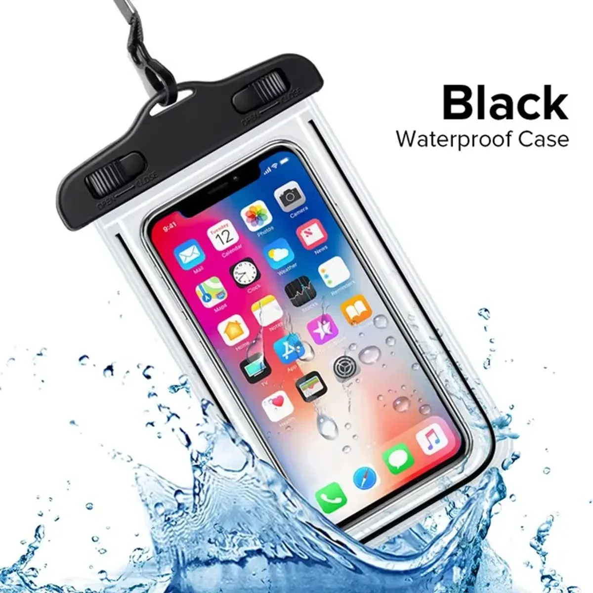 Pochette étanche transparente pour téléphone portable à porter au cou, compatible écran tactile, pour la plage, la natation et les activités de plein air 7