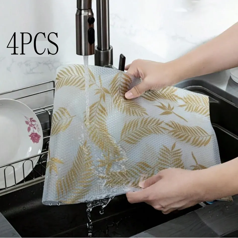 Lot de 4 tapis déshumidificateurs pour réfrigérateur, doublures lavables pour tiroirs de cuisine 7