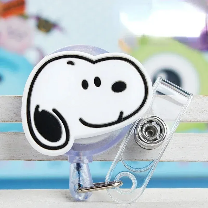 Porte-badge rétractable Snoopy avec cordon pour étudiants 2