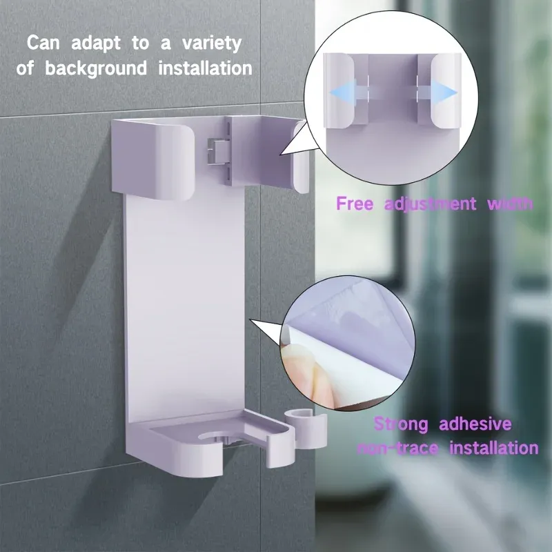 Support mural pour outils de coiffure dans un intérieur moderne