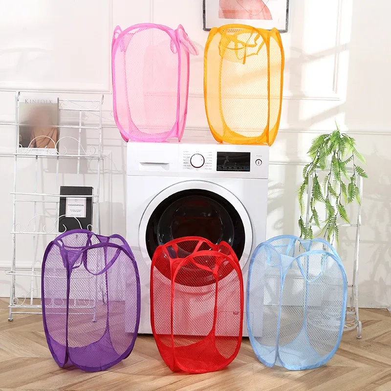 Panier à linge pliable et portable, rangement pour vêtements et jouets 2