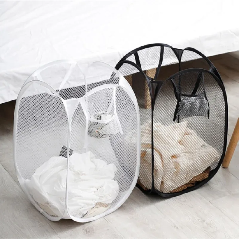 Panier à linge pliable et portable, rangement pour vêtements et jouets 5