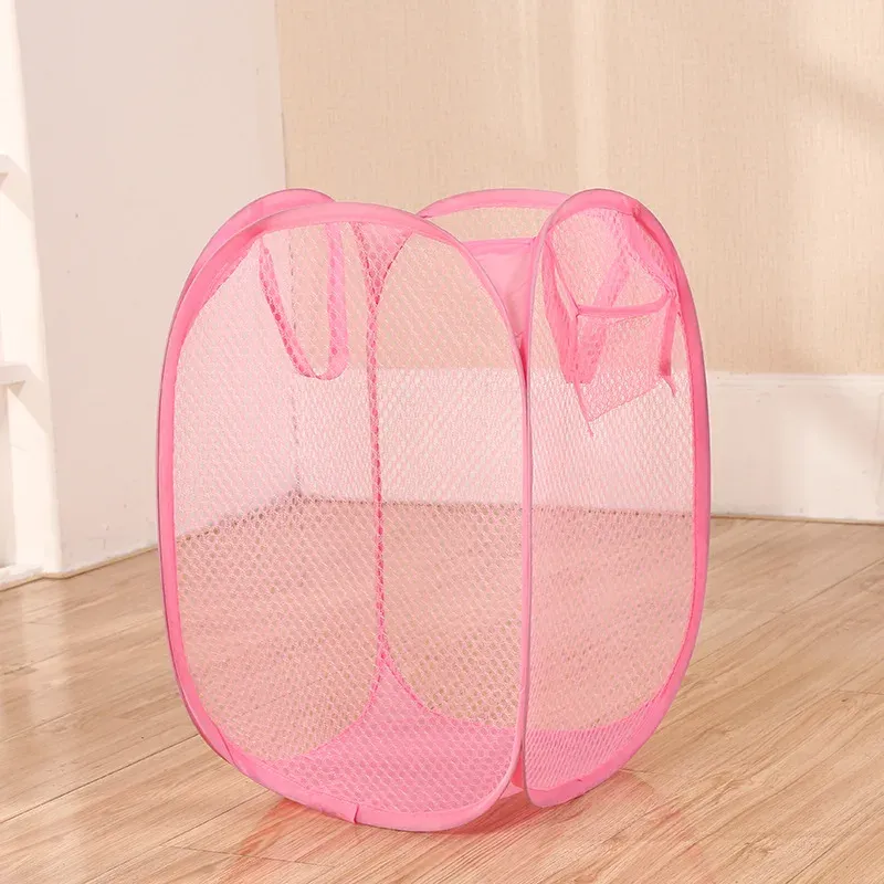 Panier à linge pliable et portable, rangement pour vêtements et jouets 8