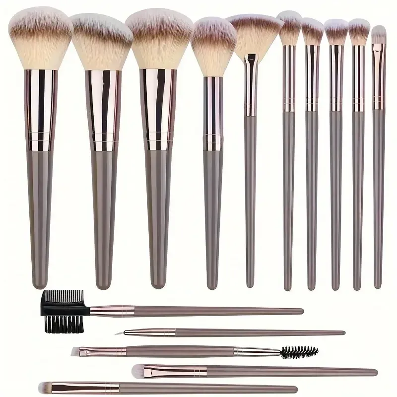 Ensemble professionnel de 3 à 20 pinceaux de maquillage doux et moelleux pour fond de teint, fard à paupières, correcteur, estompeur, blush, pinceau Kabuki, outil de beauté pour femmes 18