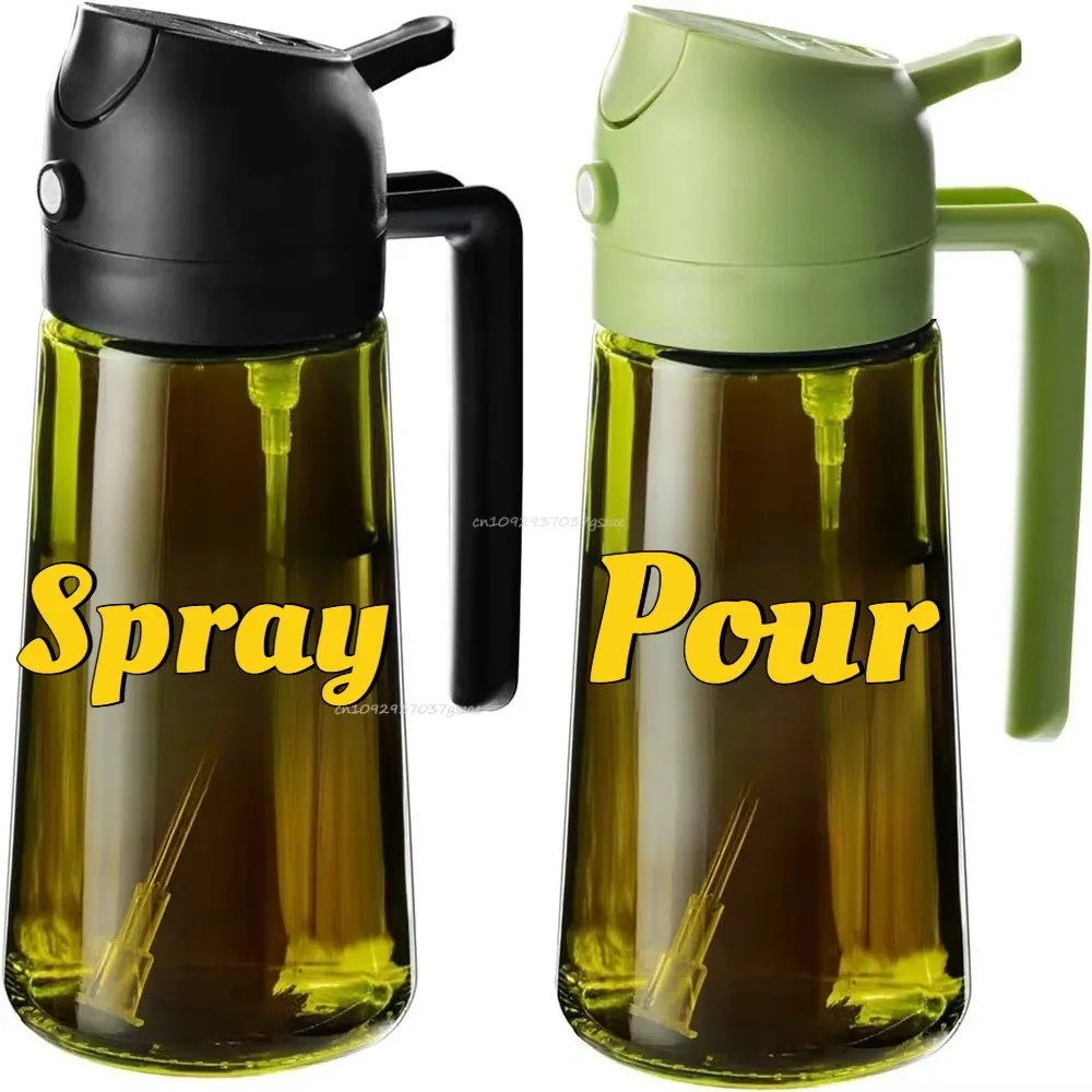 Distributeur d'huile d'olive en plastique vert foncé pour la cuisine 9
