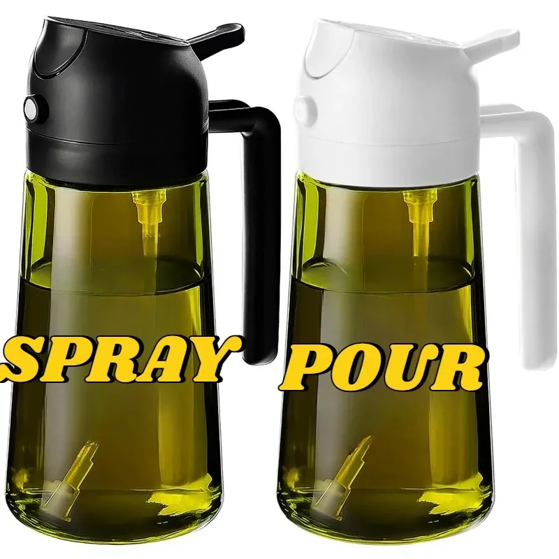 Distributeur d'huile d'olive en plastique vert foncé pour la cuisine 11