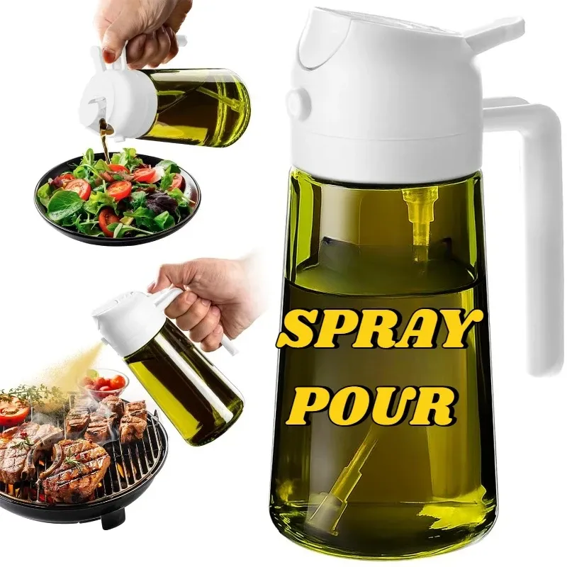 Distributeur d'huile d'olive en plastique vert foncé pour la cuisine 10