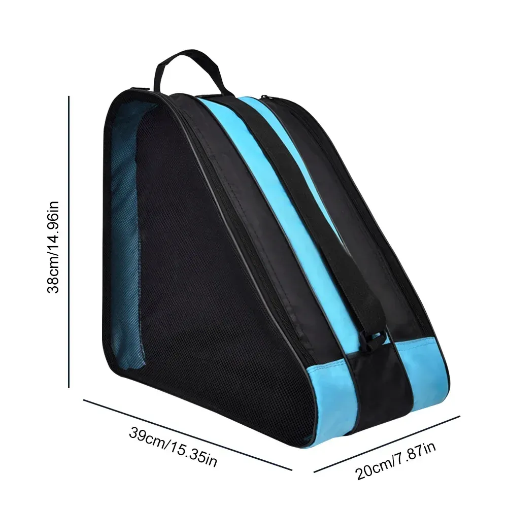 Sac de transport portable pour patins à roulettes, sac de rangement pour patins à glace et patins en ligne pour enfants, grande capacité et respirant 8