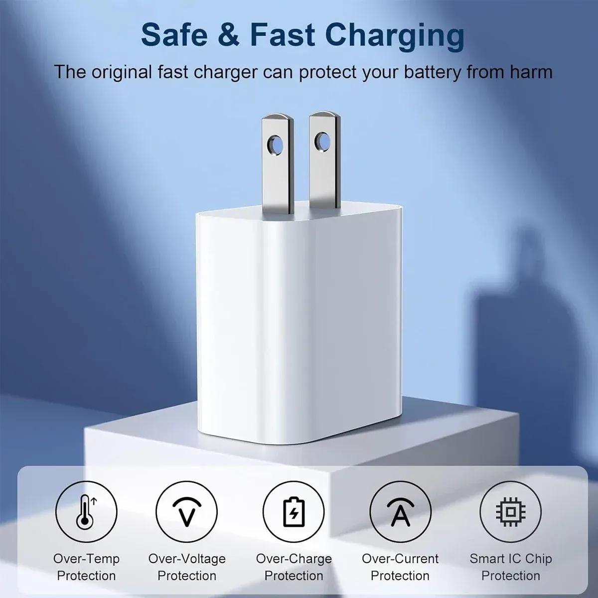 1-3 ensembles de chargeurs rapides USB-C 20 W (États-Unis) pour iPhone 14, 15, 16, 17 Pro Max, Plus, XR et XS, avec câble de charge rapide USB-C de 1 m (3,3 pieds), accessoires 2