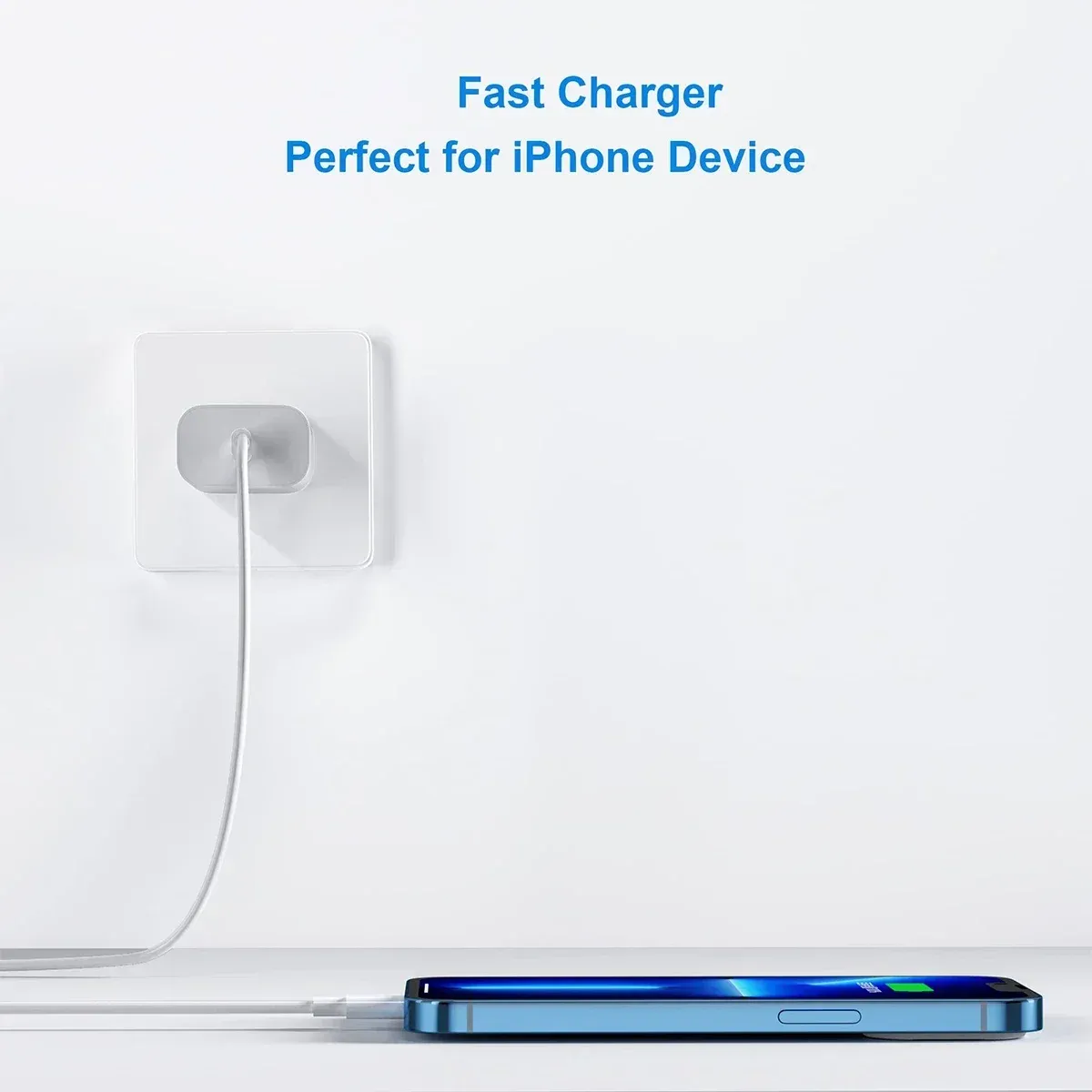 1-3 ensembles de chargeurs rapides USB-C 20 W (États-Unis) pour iPhone 14, 15, 16, 17 Pro Max, Plus, XR et XS, avec câble de charge rapide USB-C de 1 m (3,3 pieds), accessoires 5