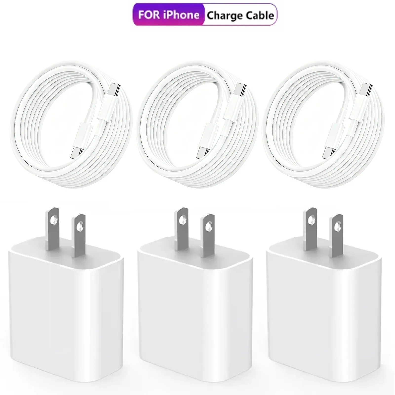 Ensemble de chargeurs rapides USB-C pour iPhone