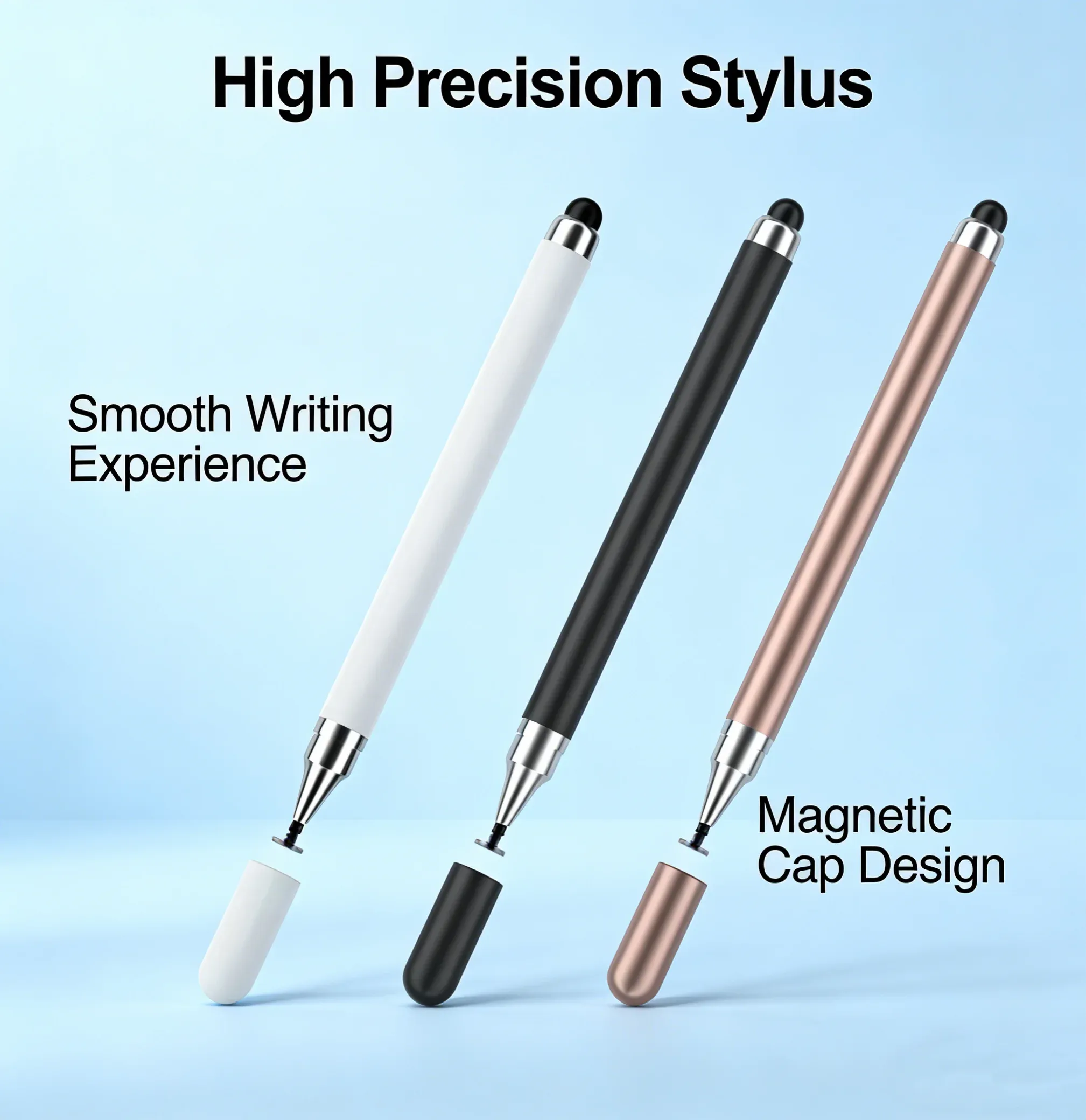 Stylet 2 en 1 pour écrans tactiles capacitifs, compatible iPad, iPhone, Android et Samsung 3