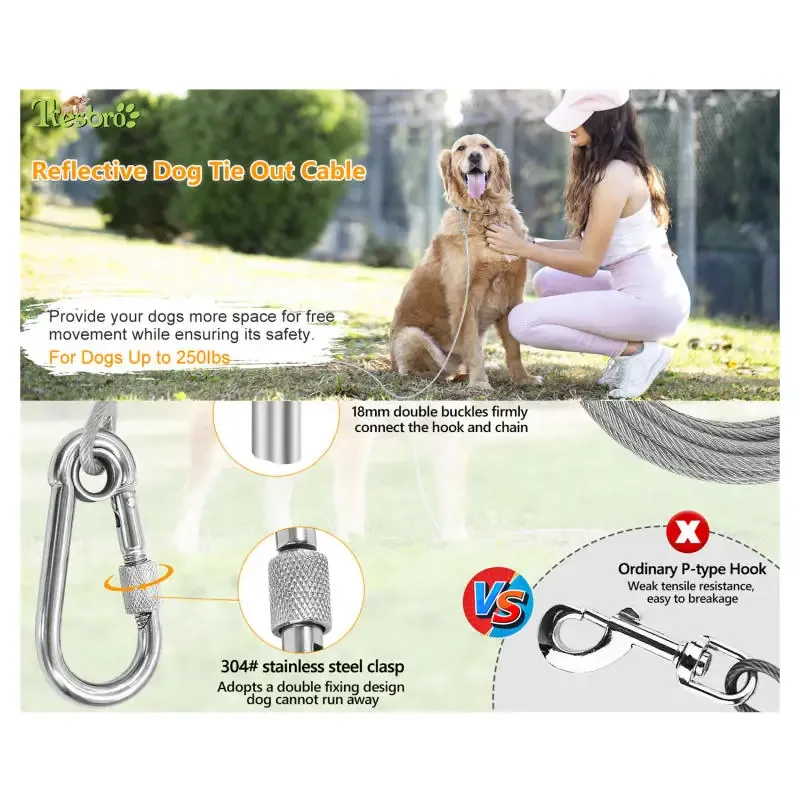 Laisse de câble d'arrimage pour chien, vue 5