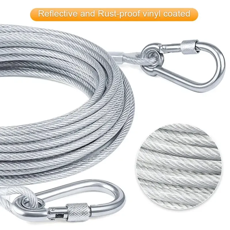 Laisse de câble d'arrimage pour chien, vue 1