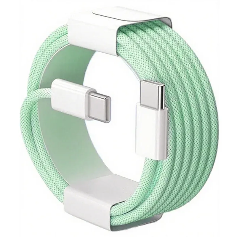 Câble de charge rapide USB-C vers USB-C tressé en nylon 60 W PD pour iPhone 17, 16, 15 / Pro Max, compatible Samsung Type-C 12
