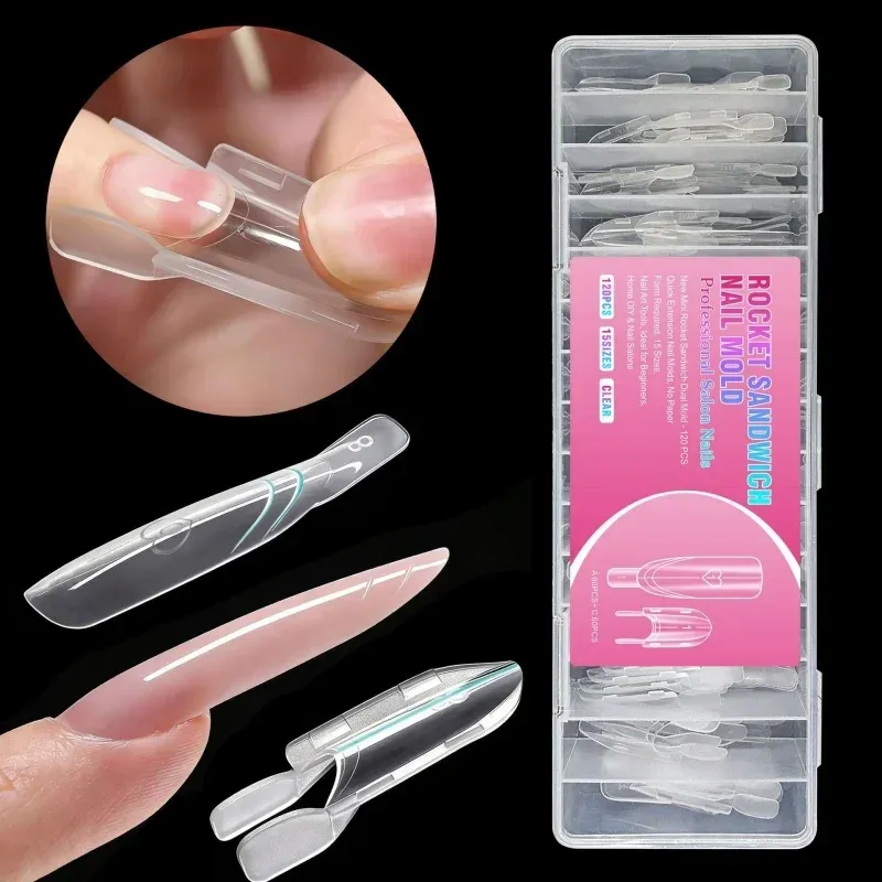 Formes à ongles sandwich doubles fusée