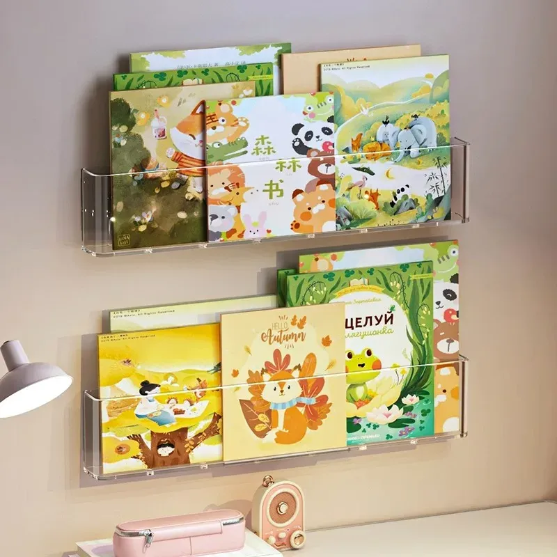 Organiseur mural pour livres d'images et magazines, à fixer derrière la porte 3