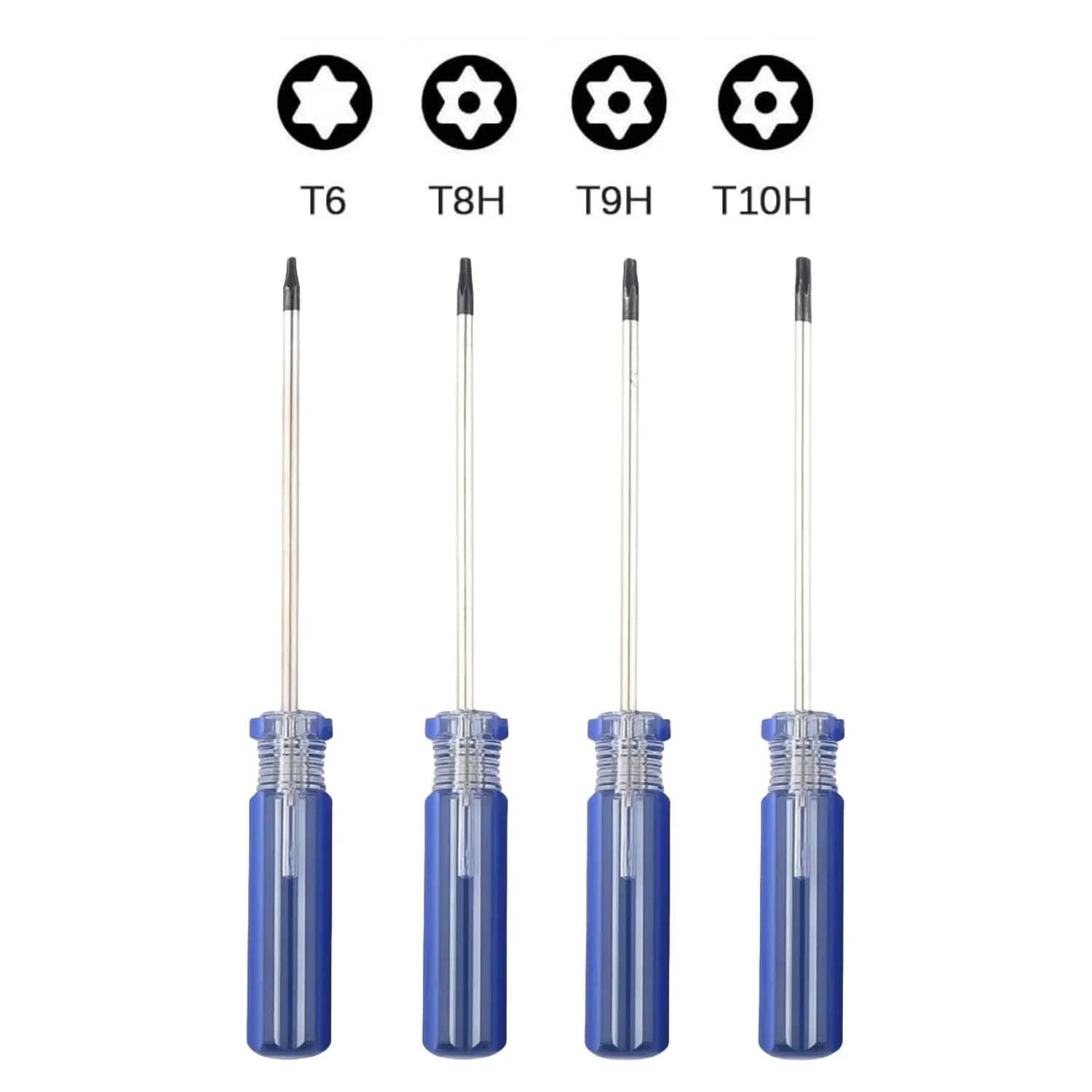 Jeu de tournevis de précision magnétiques pour manette sans fil, embouts Torx T6, T8, T9 et T10, 1/4" (6,35 mm), 5 pièces