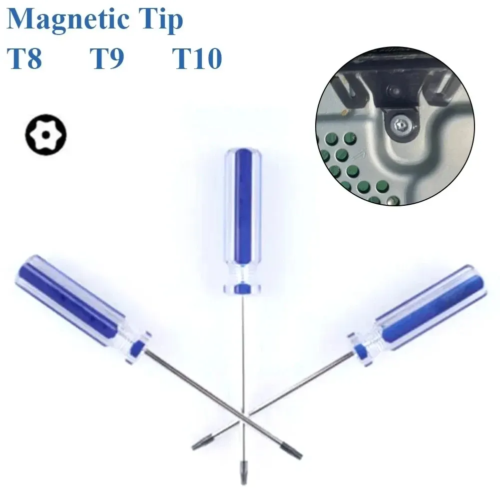 Jeu de tournevis de précision magnétiques pour manette sans fil, embouts Torx T6, T8, T9 et T10, 1/4" (6,35 mm), 5 pièces 11