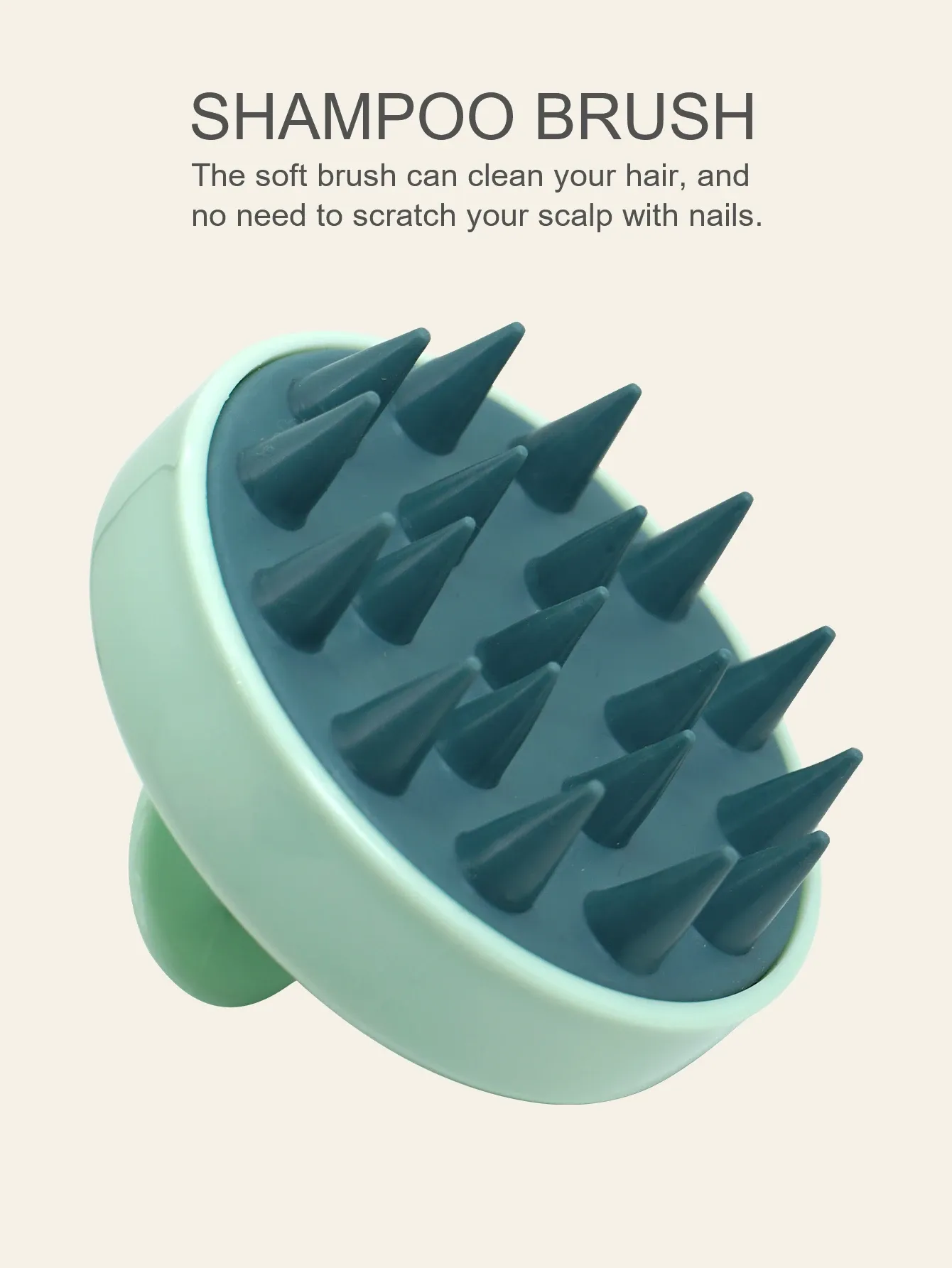 Brosse de massage du cuir chevelu en silicone, brosse de massage du cuir chevelu et du corps à manche ergonomique 4