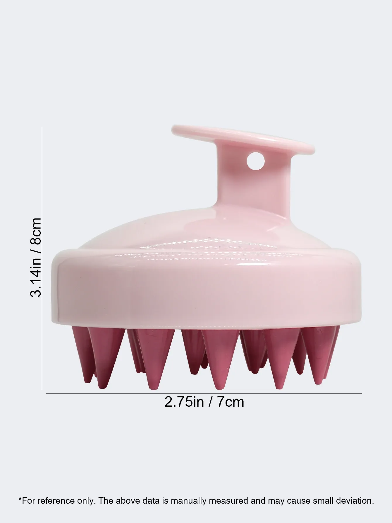 Brosse de massage du cuir chevelu en silicone, design du manche
