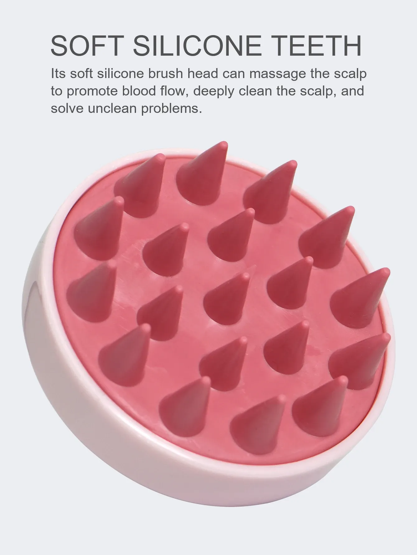 Brosse de massage du cuir chevelu en silicone, usage au quotidien