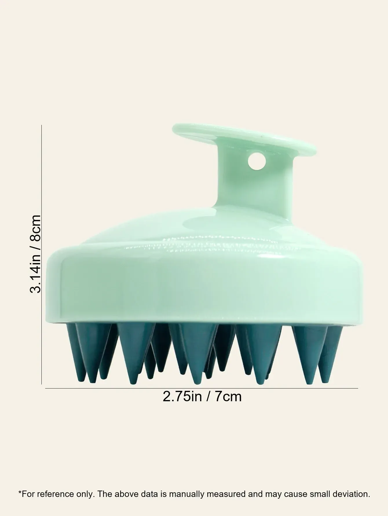 Brosse de massage du cuir chevelu en silicone, signature de la marque