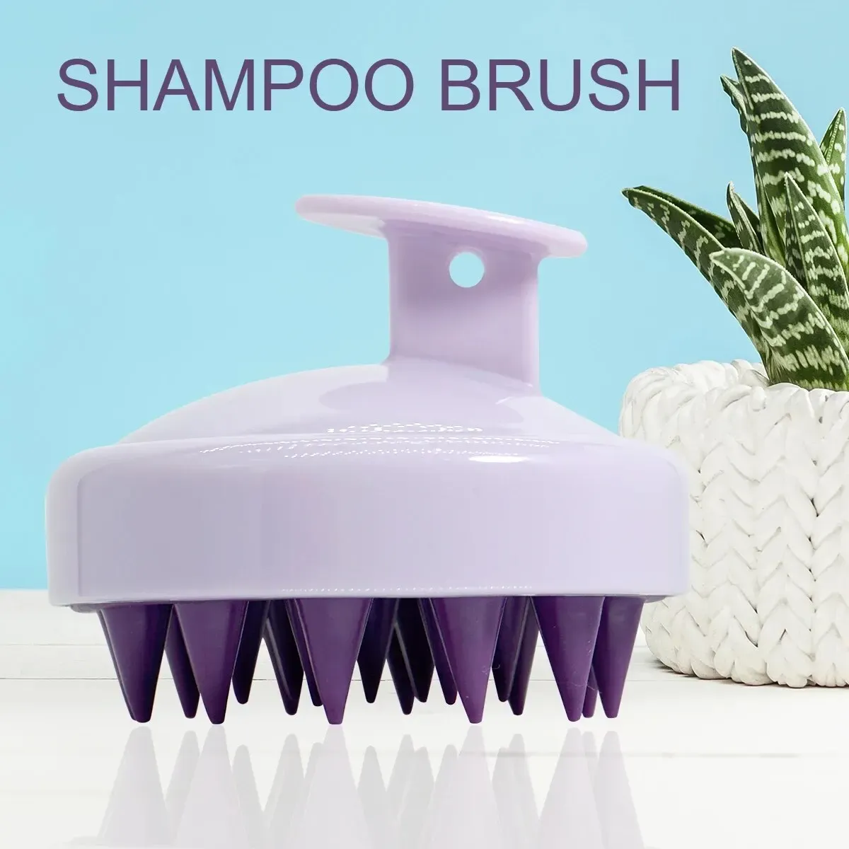Brosse de massage du cuir chevelu en silicone, brosse de massage du cuir chevelu et du corps à manche ergonomique 12
