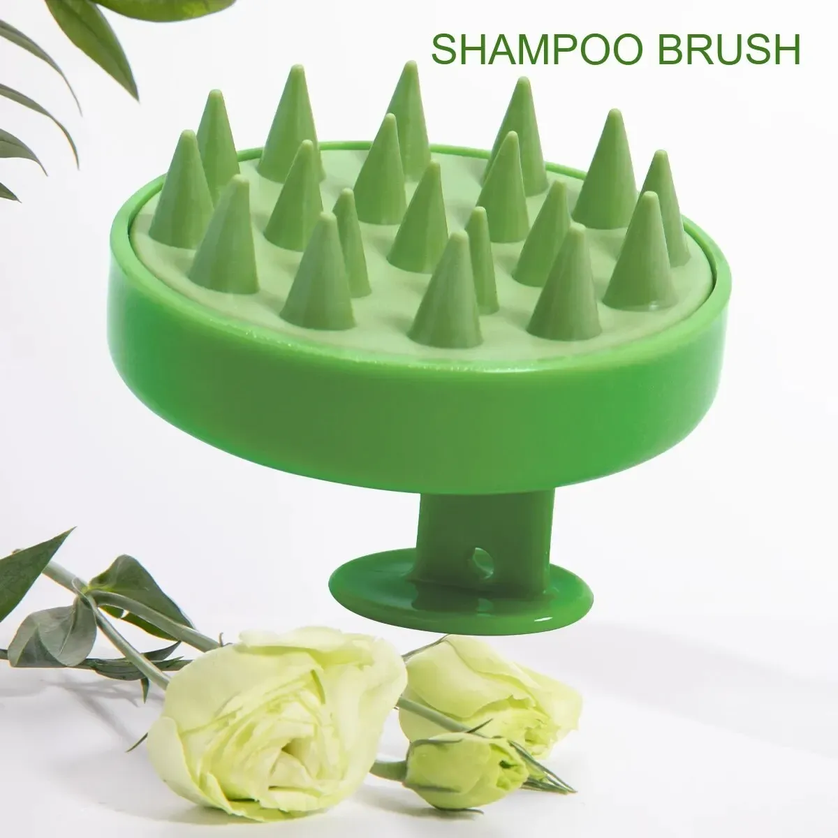 Brosse de massage du cuir chevelu en silicone, brosse de massage du cuir chevelu et du corps à manche ergonomique 8