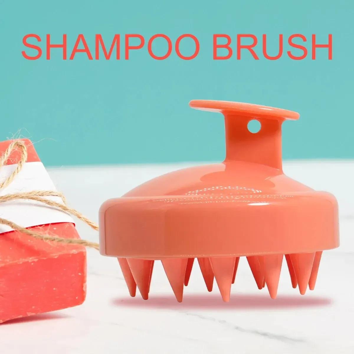Brosse de massage du cuir chevelu en silicone, brosse de massage du cuir chevelu et du corps à manche ergonomique 9