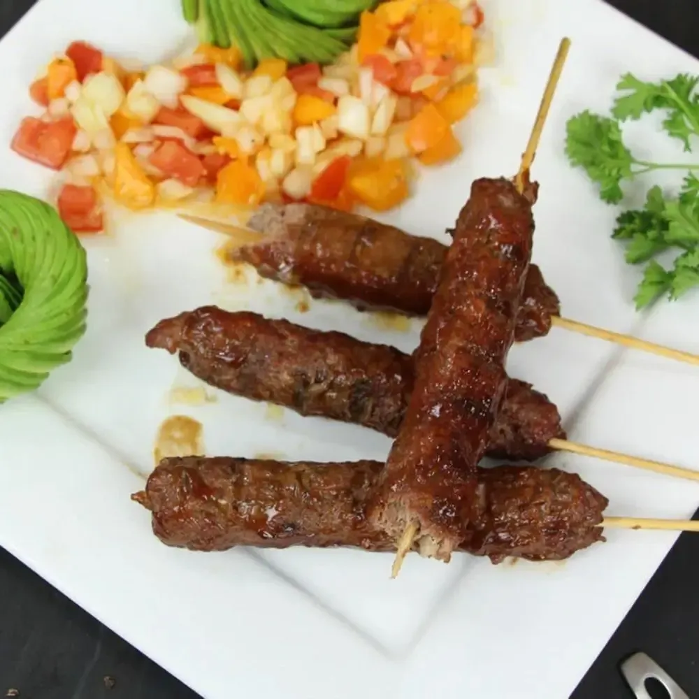 Présentation des kebabs pour le service