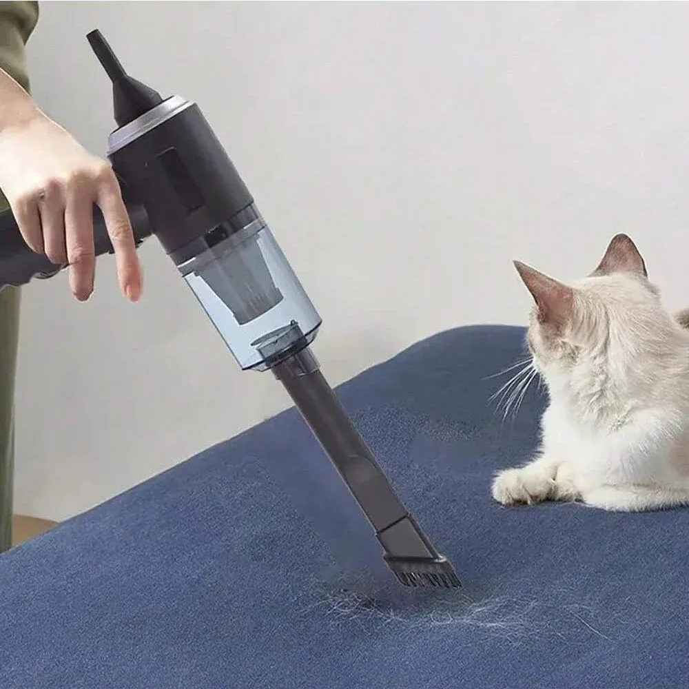 Aspirateur sans fil noir, détail du design