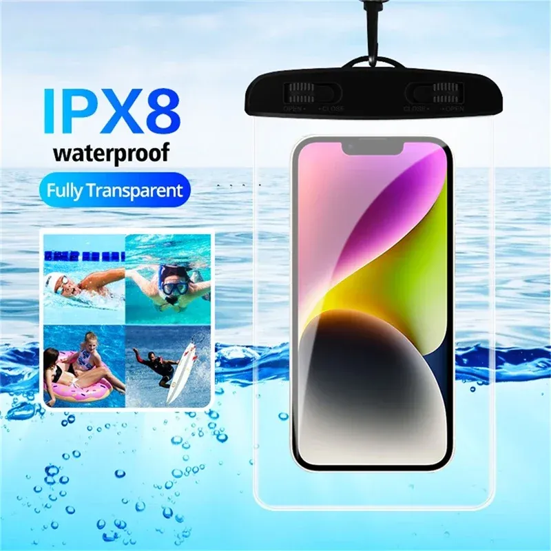 Housse étanche universelle pour téléphone, pochette de natation sous-marine, compatible iPhone 15, 14, 13 Pro Max 1