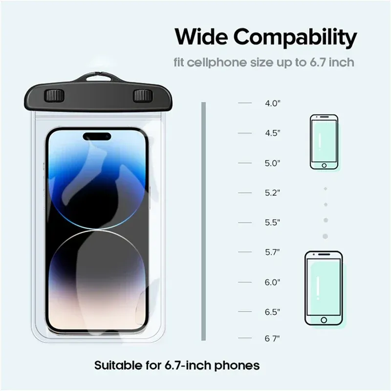 Housse étanche universelle pour téléphone, pochette de natation sous-marine, compatible iPhone 15, 14, 13 Pro Max 6